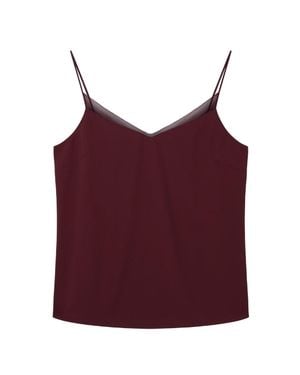 Ted Baker Lulea Chiffon-Top Mit Oxbloodfarbenem Einsatz - Lila