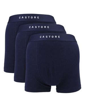 Castore 3Er-Pack Herren Baumwollboxershorts Weich Bequem Unterstützende Unterwäsche - Blau