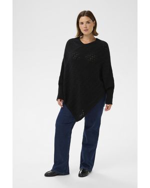 Kaffe Poncho Kcolina Poncho Oversize Fit - Schwarz
