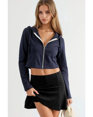 Busem Faltige Mini-Shorts - Blau