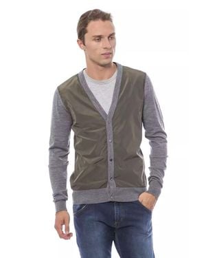Verri Strick-Cardigan Zweifarbiges Design - Grau