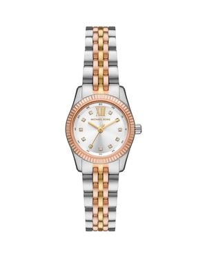 Michael Kors Lexington Mk4987 Zwei-Zonen Silber Zifferblatt Damenarmbanduhr - Mettallic