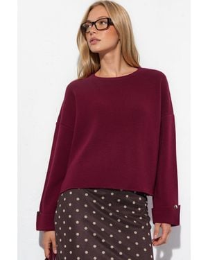 Hiccup Knopfdetaillierter Strickpullover - Rot
