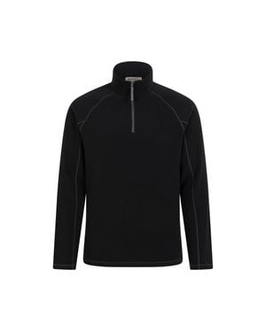 Mountain Warehouse "Ashbourne Ii" Fleece-Oberteil Mit Halbem Reißverschluss Für Herren - Schwarz