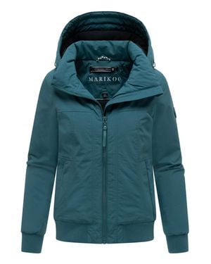 Marikoo Damen Winterjacke Mooni Mit Fleecefutter - Blau