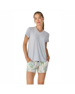 J&j Brothers Damen Sommer Kurzarmpyjamas Jjb42 - Blau