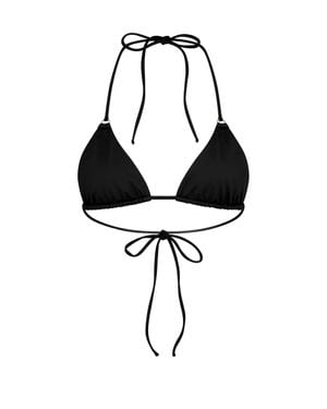 Let's Swim Schwarzes Triangel-Bikinioberteil