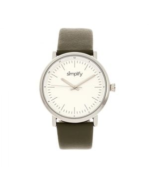 Simplify Vereinfachen Sie Die 6200 Lederarmbanduhr - Mettallic