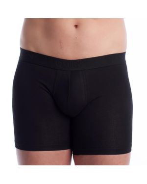 Q En Herren Lange Boxer Shorts Bambusfaser Q503 - Blau