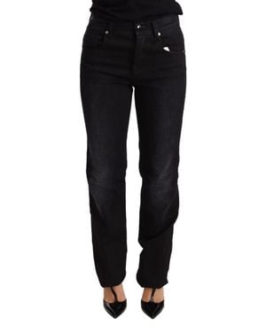Ermanno Scervino Gewaschene Gerade Denim-Hose - Schwarz