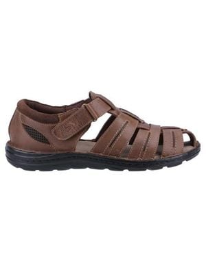 Hush Puppies Herren Sandalen "Albert" Fischer, Leder (Hellbraun)