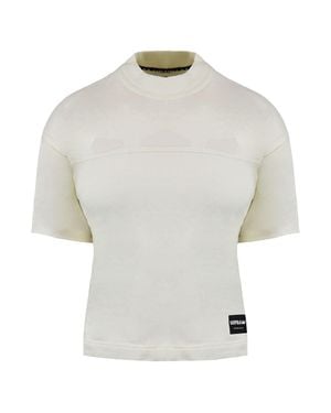 Supra International Short Sleeve Crew Neck Cream Damen Boxed Top 192181 036 - Weiß