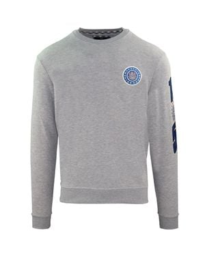 Aquascutum Erwachsene Rundlogo Prägung Sweatshirt - Grau
