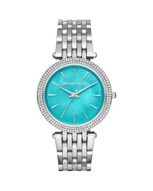 Michael Kors Darci Mk3515 Damenarmbanduhr Mit Türkisfarbenem Zifferblatt - Blau