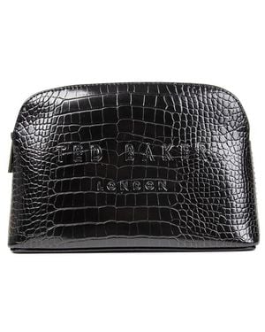 Ted Baker Kosmetiktasche Mit Kroko-Prägung - Schwarz