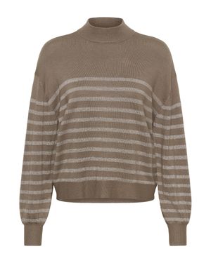 Kaffe Strickpullover Kalizz Strickpullover Loose Fit - Braun