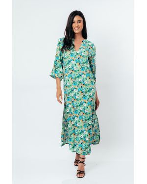 Conquista Florales Maxikleid Im Kaftan-Stil - Grün