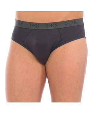 Q En Herren Atmungsaktive Elastische Bambus Slips Q510 - Grau