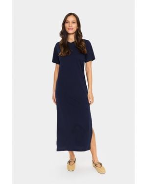 Saint Tropez Jerseykleid Fariasz Lockere Passform Dark - Blau