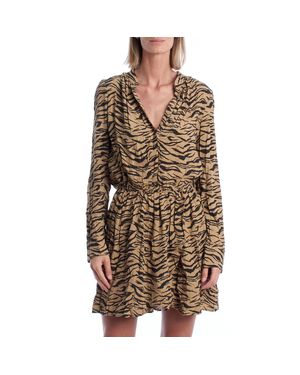 Zadig & Voltaire Bedrucktes Kurzes Damenkleid Wwdr01157 - Braun