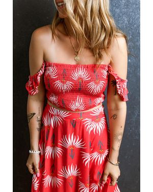 Everyday the Label Blumenmuster Zweiteiler Set - Rot