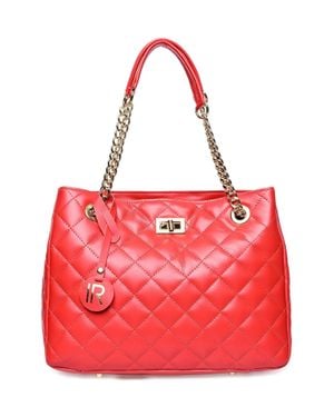 Isabella Rhea Rindsledertasche - Rot