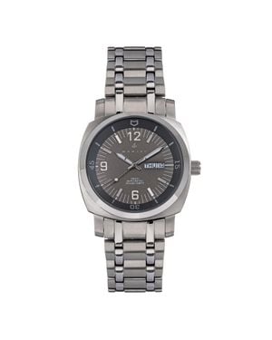 Nautis Stealth-Armbanduhr Mit Tag/Datum - Mettallic