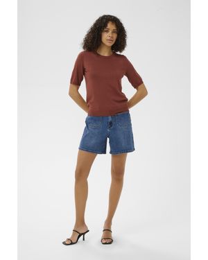 Kaffe Strickpullover Kalizza Strickpullover Regular Fit - Blau