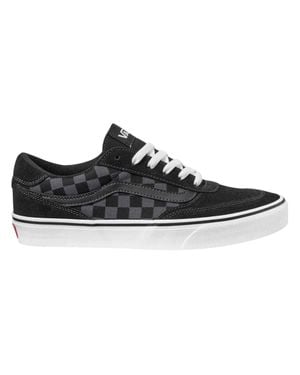 Vans "Brooklyn" Kariert Sneaker Für Herren, Wildleder, Niedrig Geschnitten - Schwarz