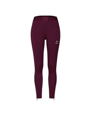 PUMA X Kenza Damen Dunkelrote Leggings - Lila