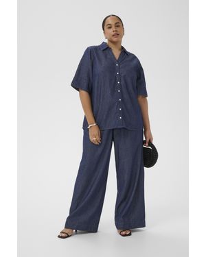 Kaffe Kurzarmhemd Kcjada Kurzarmhemd Regular Fit - Blau