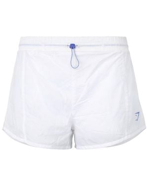 GYMSHARK Pulse Damen Shorts Weiß/Blau