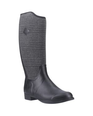 Muck Boot Derby Tall Gummi Damenstiefel/Karo Winter Kniehoch - Grau