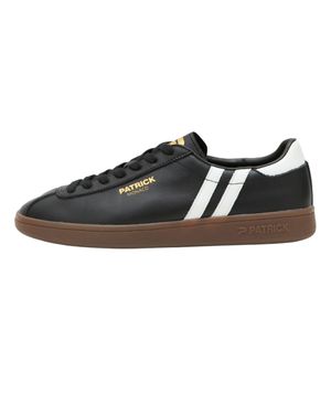Patrick "Monaco" Sneaker Für Herren, Wildleder, Cupsohle /Weiß/Dunkeles Gummi) - Schwarz