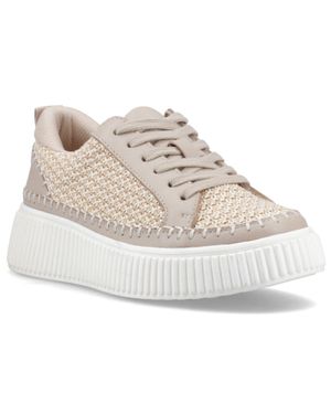 Hush Puppies Haisley Geflochtene Textil Damen Standard Sneaker - Natur