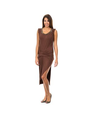 Met Kleid Mit Breiten Trägern Im Römischen Stil 10Dve0585 Frau - Braun