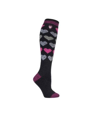 Heat Holders Damen Dünne Extralang Leichte Kniehohe Thermosocken - Schwarz