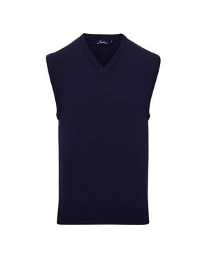 PREMIER Pullover-Weste Für Herren Ärmellos (Marineblau)