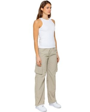 Enzo Damen Fallschirm Cargo-Hose - Natur