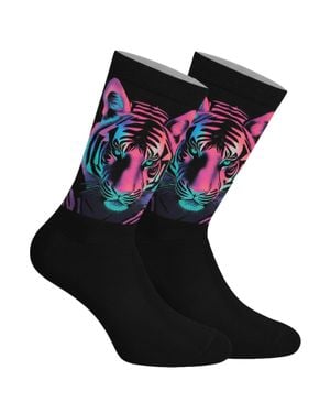 Jenes Socks Lustig Bedruckte Lange Socken Für Herren Und Damen - Schwarz