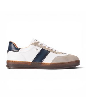 Infinity Leather Martinelli Herren Leather Sneakers Trainerschuhe – Seaford - Blau