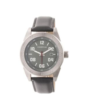 Morphic M63 Series Uhr Mit Lederarmband Und Datum - Mettallic