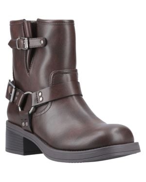 Rocket Dog Nino Kunstleder Damen Braune Absatzstiefeletten