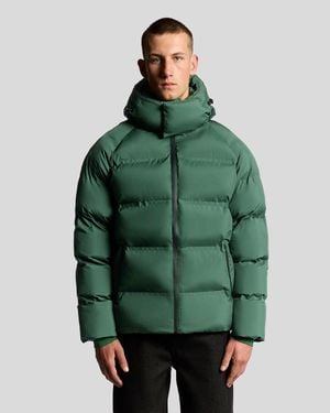 Lyle & Scott Schwere Pufferjacke Mit Kapuze - Grün