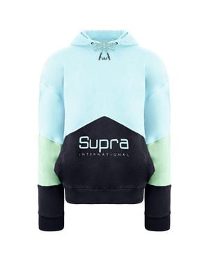 Supra Long Sleeve Pullover Herren 92 Fleece Hoodie 102552 366 - Blau