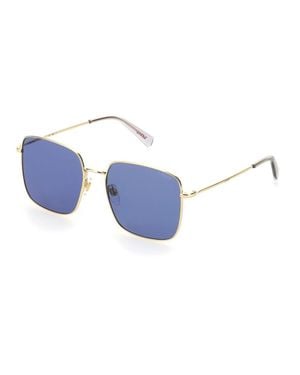 Levi's Quadratische Sonnenbrille Mit Blauen Gläsern