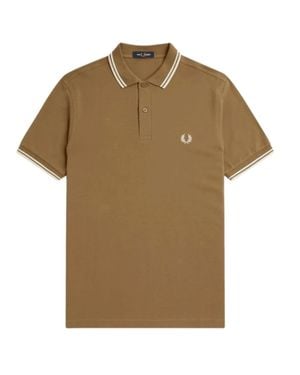 Fred Perry Twin Tipped Shaded Stone Poloshirt - Braun