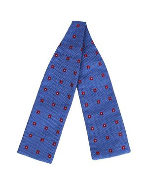 Hackett Grenadine Seide Ordentliche Herren Himmel Gedruckte Krawatten - Blau
