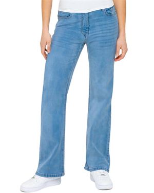 Enzo Damen-Jeans Mit Weitem Bein - Blau