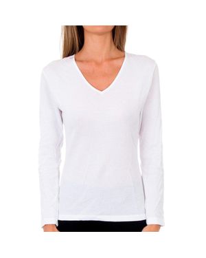 Abanderado App01Am Mikrothermisches Langarm-T-Shirt Für Frauen - Weiß